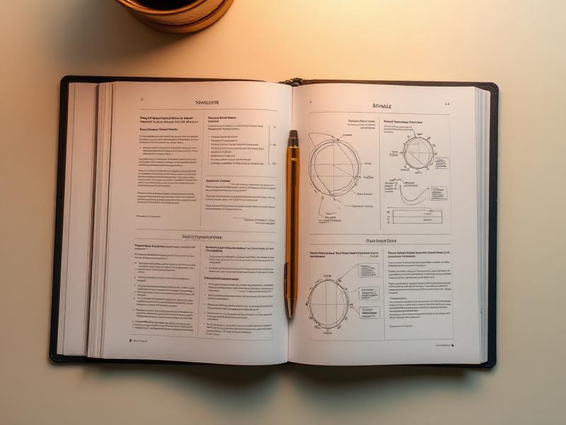 Workbook estratégico aberto sobre a mesa com caneta dourada