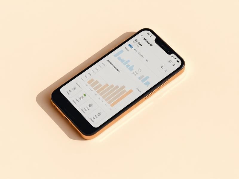 Celular exibindo o painel de um aplicativo personalizado